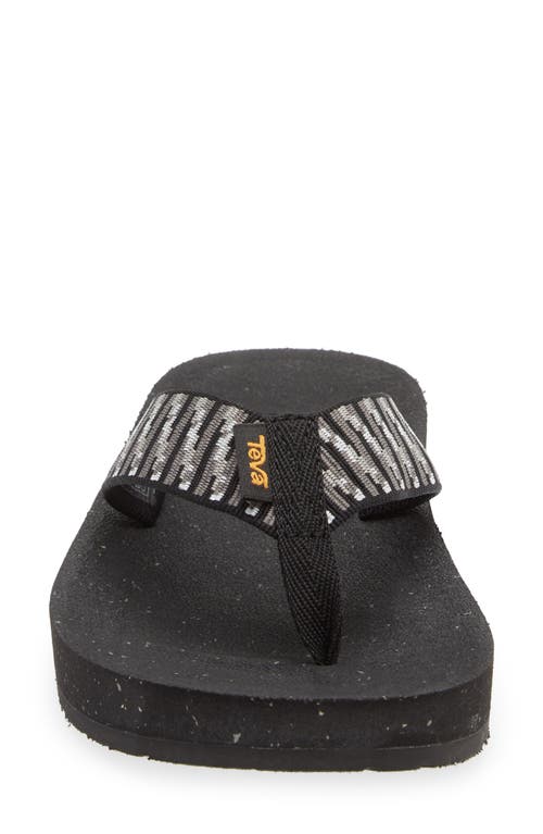 Shop Teva Reflip Flip Flop In Stacks Black/white