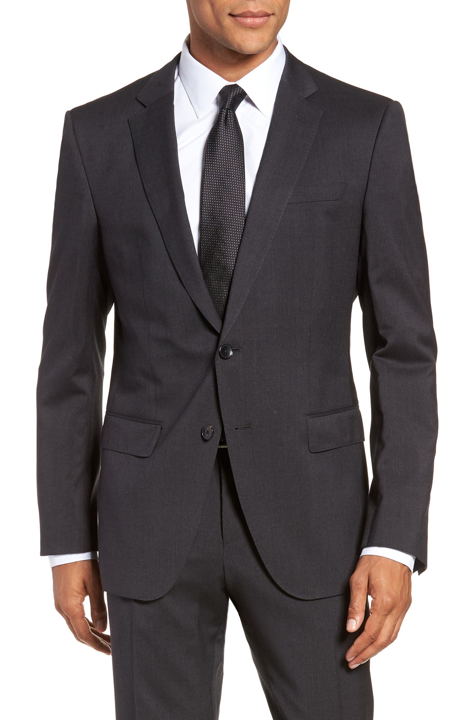 BOSS Genius Trim Fit Solid Wool Suit | Nordstrom