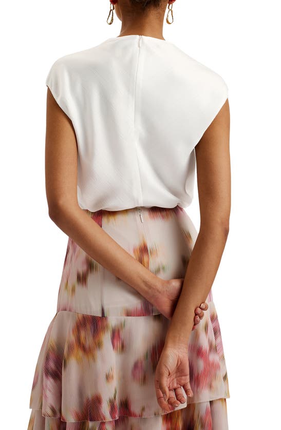 Shop Ted Baker Drape Neck Top In Ivory