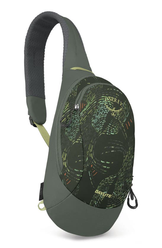 Shop Osprey Daylite Sling Backpack In Rattan Print/ Rocky Brook
