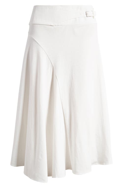 Shop Faithfull The Brand Maceio Asymmetric Cotton Skirt In White