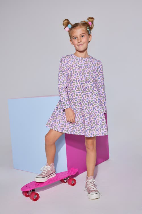 Bisby Kids' Lisle Dress In Vienna Violets