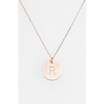 Nashelle 14K-Gold Fill Initial Disc Necklace