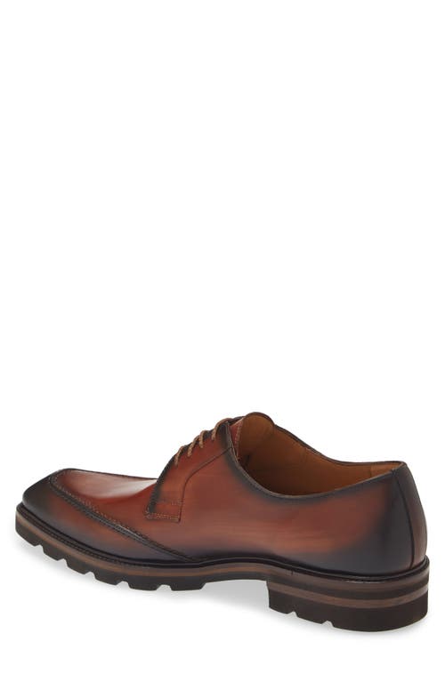 Shop Mezlan Lug Sole Derby In Mahogany