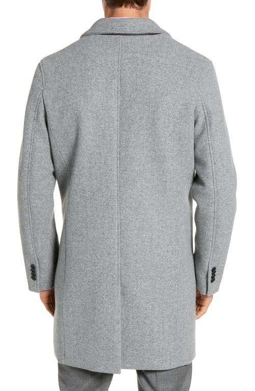 Cole Haan Regular Fit Stretch Wool Coat In Lt Grey