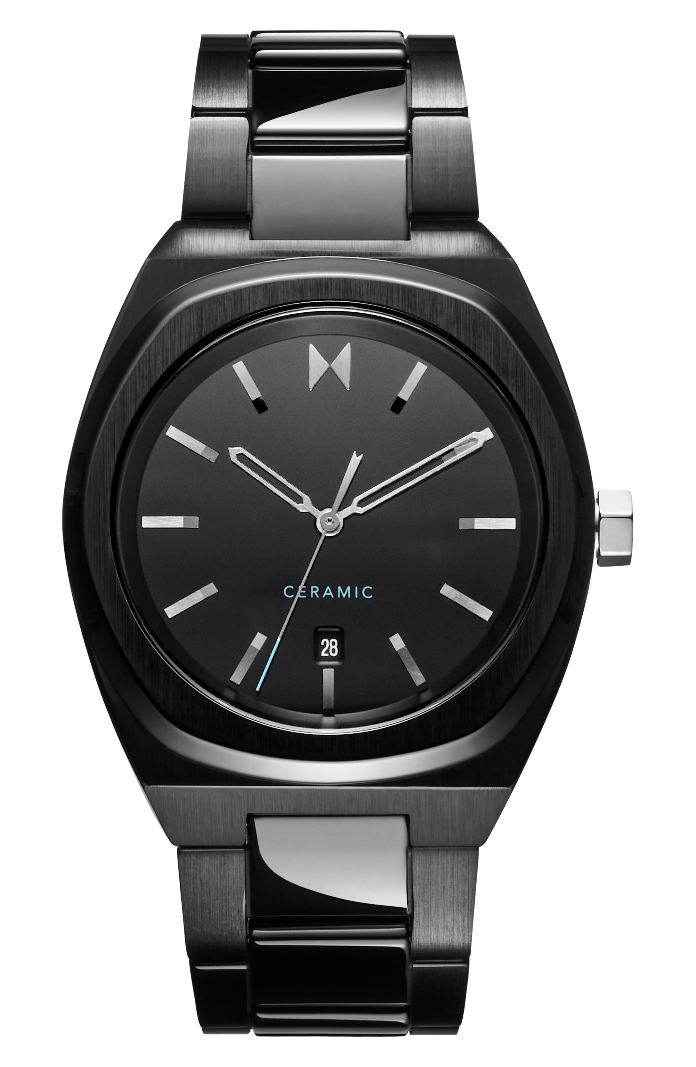 MVMT Odyssey II Ceramic Bracelet Watch, 40 mm in Black 