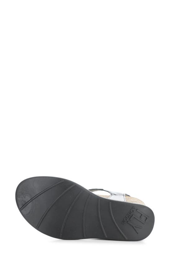Shop Fly London Gavi Ankle Strap Platform Wedge Sandal In Black Nappalak