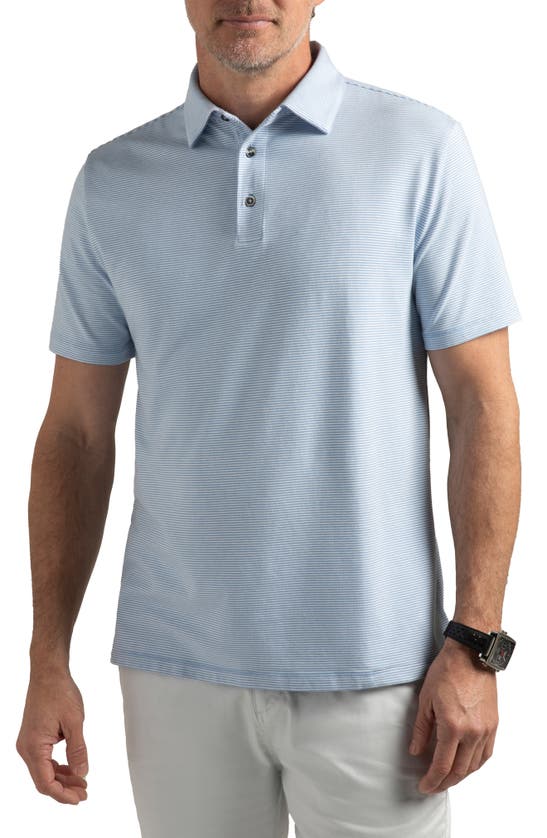 Shop Hypernatural Pinehurst Classic Fit Cotton Blend Golf Polo In Blue Jay / White