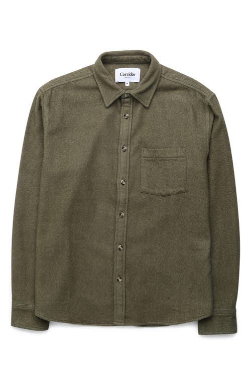 Corridor Flannel Button-Up Shirt in Olive