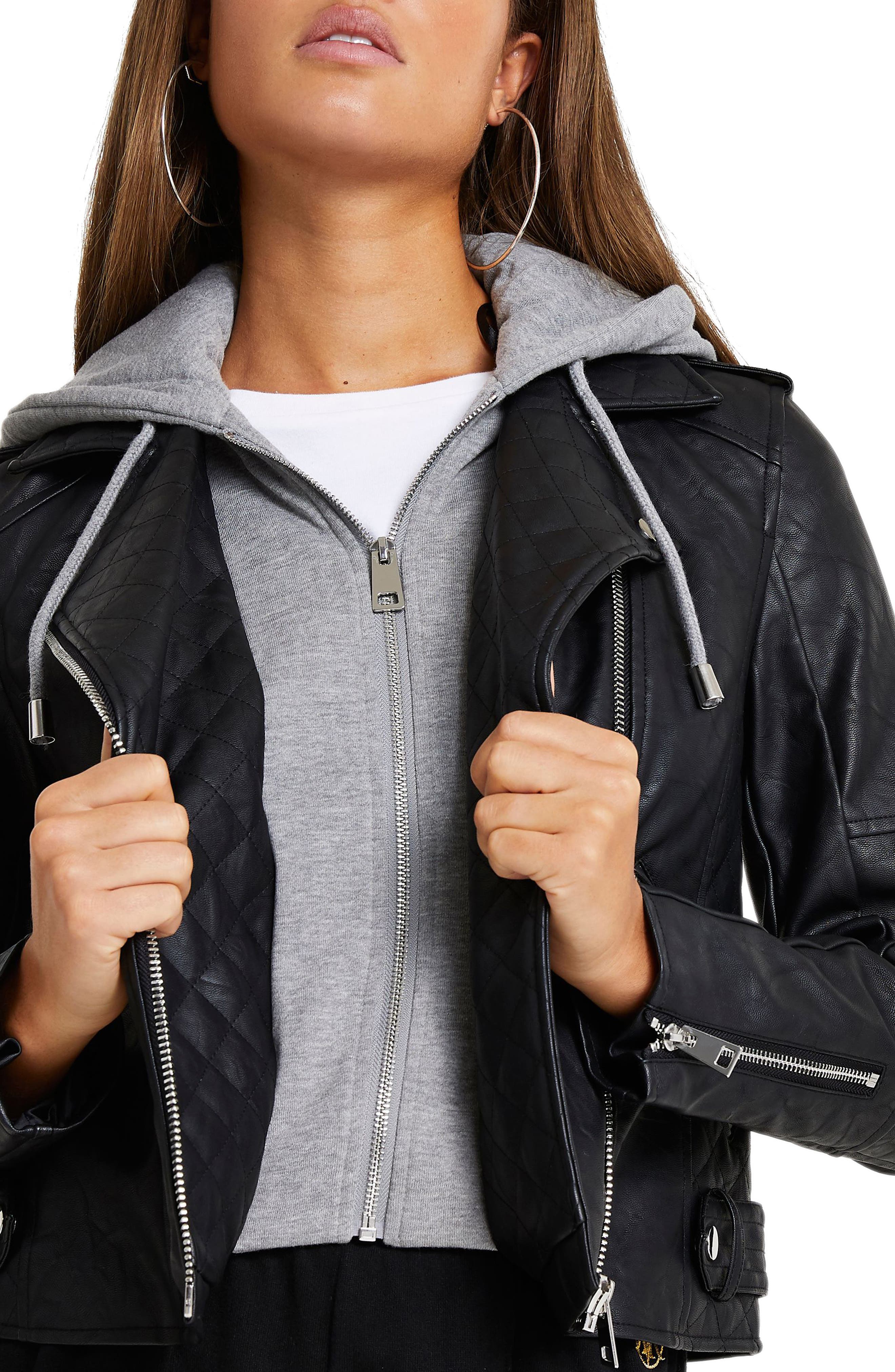 river island leather jacket