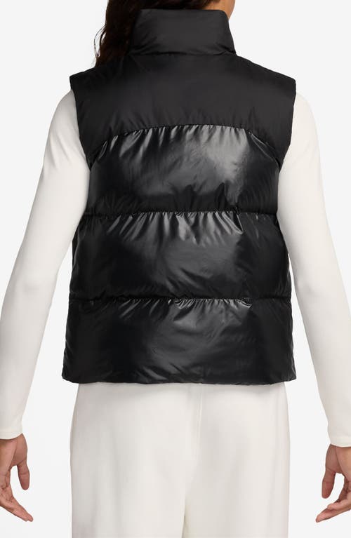 Shop Jordan Solid Core Puffer Vest In Black/white