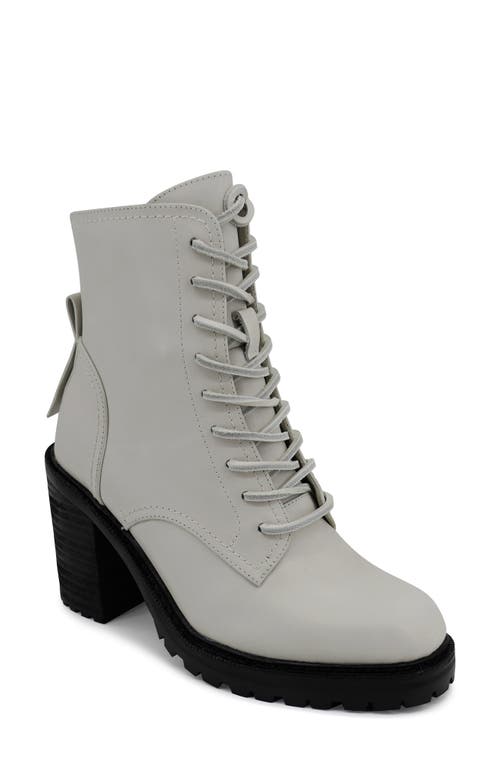 Artisan Crafted By Zigi Semi High Lace-Up Boot in Cream Leather 