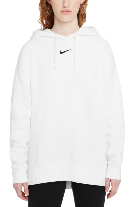 Nike Sportswear Collection Essentials Oversize Hoodie In White/ Black
