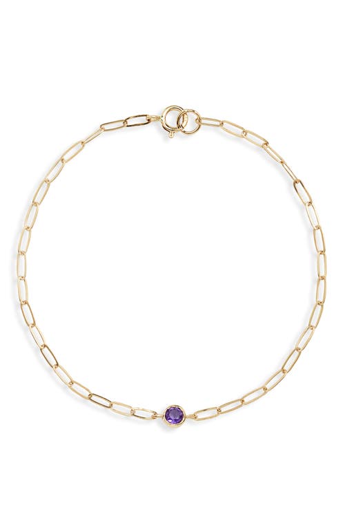 Anzie Bezel Pendant Bracelet In Purple