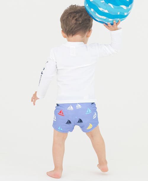 Ruggedbutts Boys Upf50+ Swim Shorties In Down By The Bay