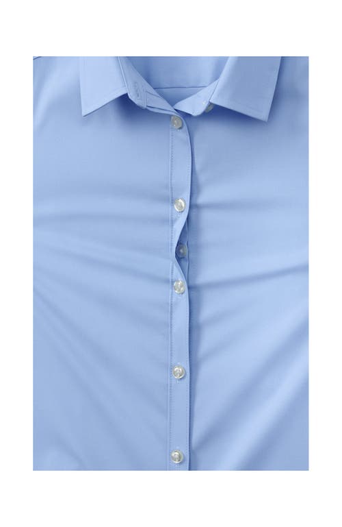 LANDS' END LANDS' END SCHOOL UNIFORM GIRLS NO GAPE LONG SLEEVE STRETCH SHIRT