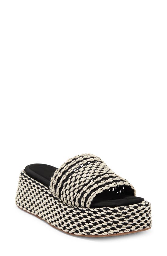 Rag & Bone Logan Platform Slide Sandal In Chkblknt