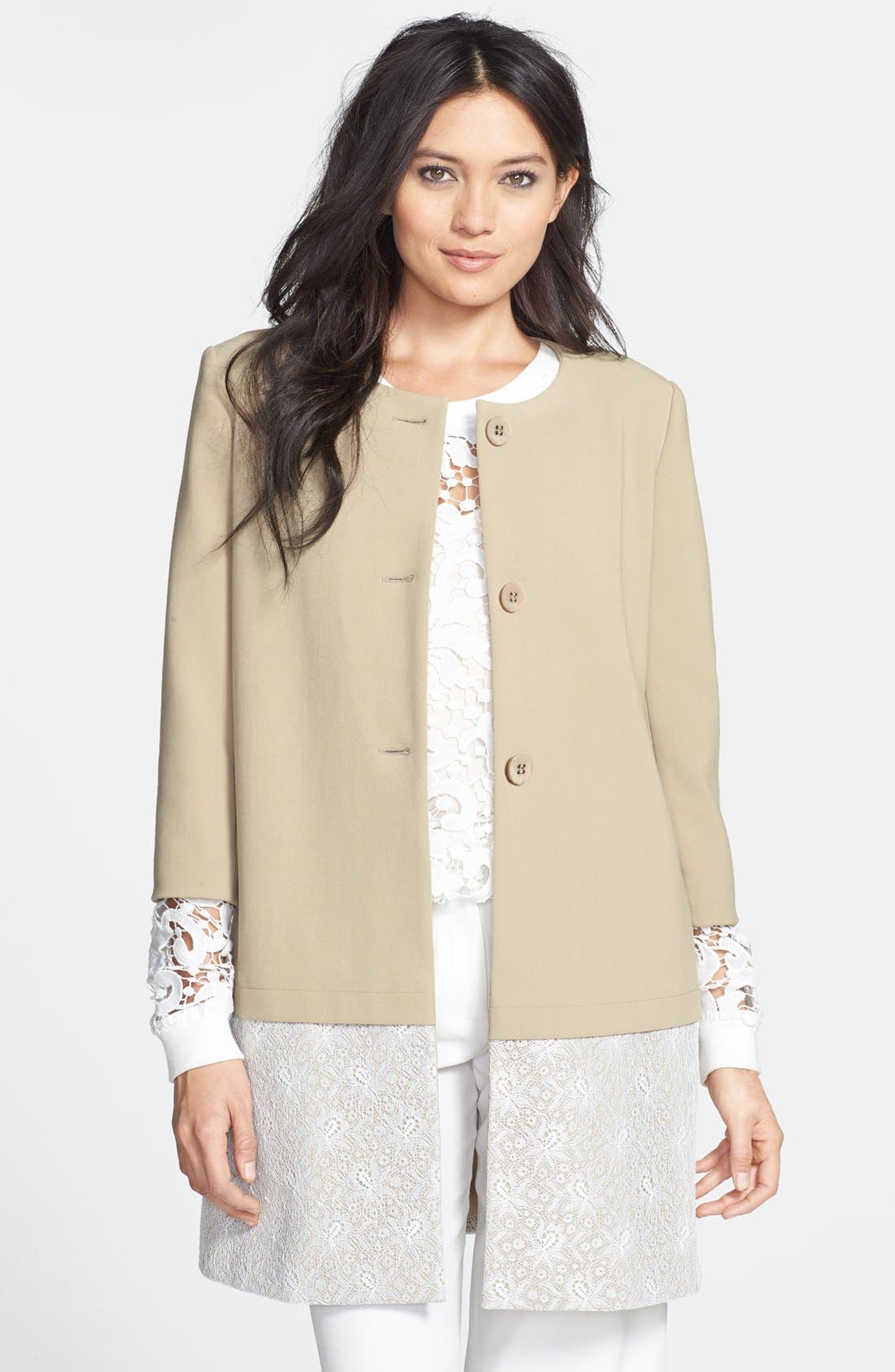 Chelsea28 Lace Hem Coat Nordstrom