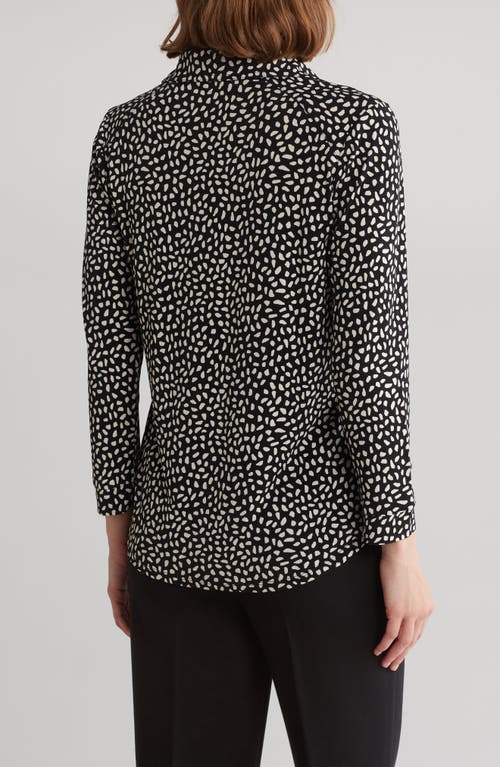 ADRIANNA PAPELL ADRIANNA PAPELL MOSS CREPE BUTTON FRONT SHIRT 