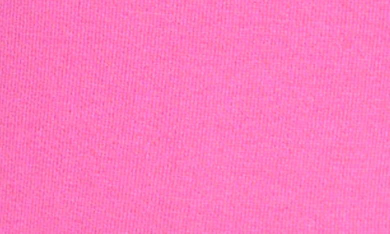 Shop Dkny Sheer Mesh Illusion V-neck Sweater In Shocking Pink