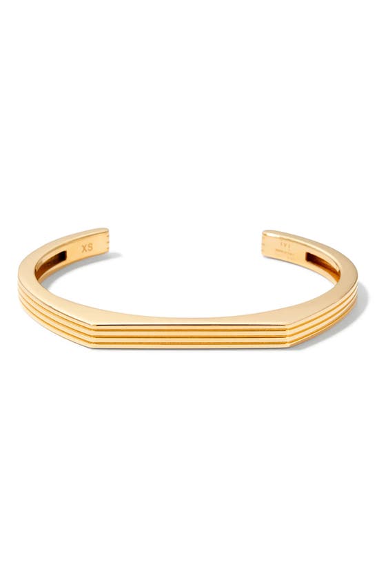 Shop Ivi Los Angeles Aurelia Narrow Cuff Bracelet In Yellow Gold