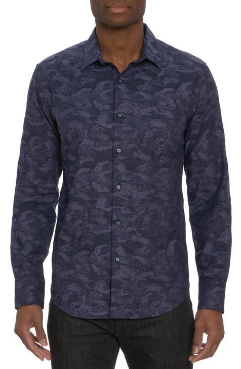 Junk Yard Cotton Jacquard Button-Up Shirt