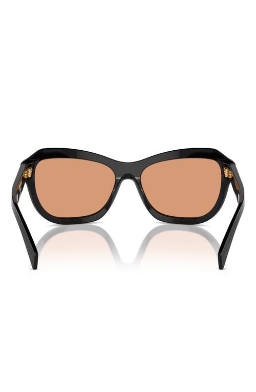 Prada 62mm Oversize Butterfly Sunglasses In Black