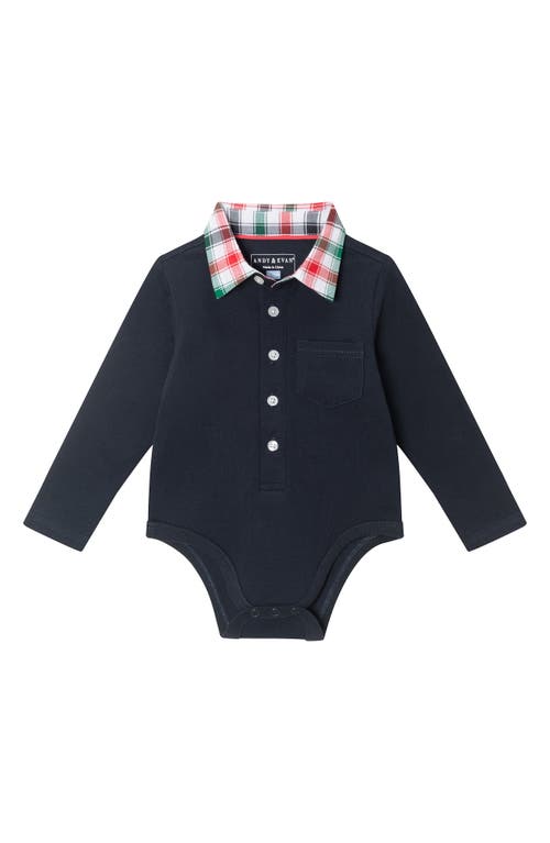 Andy & Evan Baby Boy's 2-piece Boysuit & Pant Set In Blue/beige