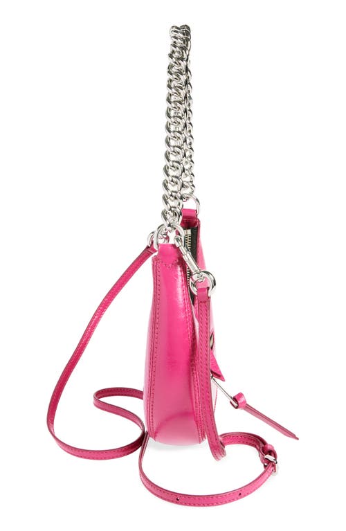MARC JACOBS MARC JACOBS MINI CRESCENT CRINKLE LEATHER CROSSBODY BAG