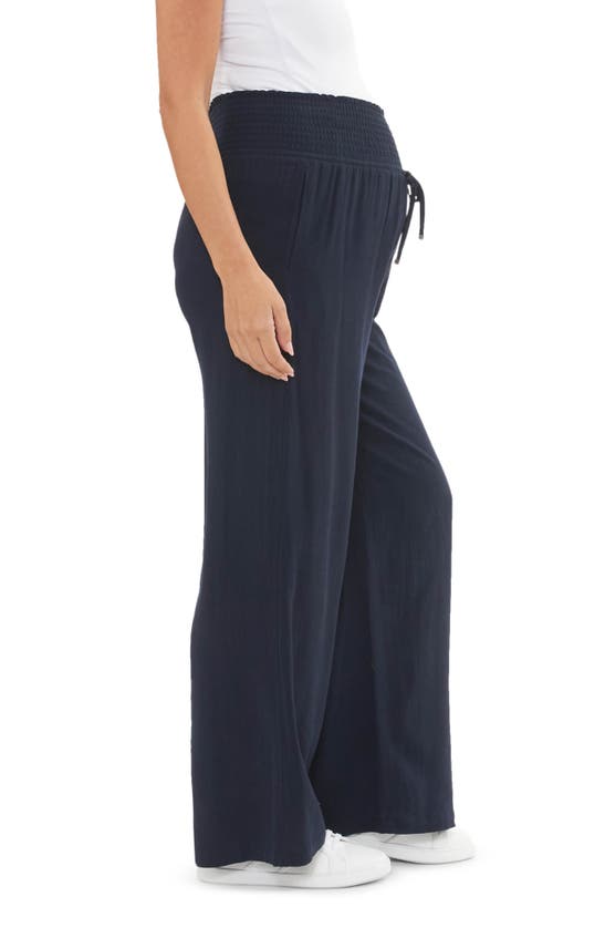 RIPE MATERNITY RIPE MATERNITY MARLOW SMOCKED DRAWSTRING WIDE LEG PANTS 