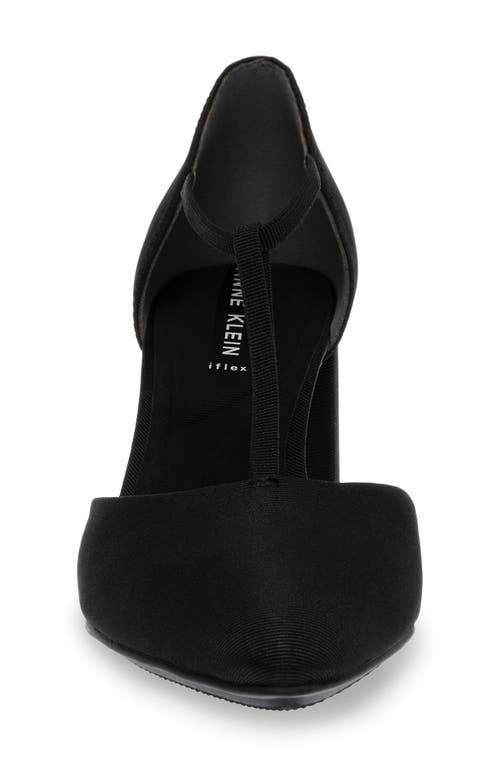 Shop Anne Klein Barclay Pointed Toe Pump In Black Fabric