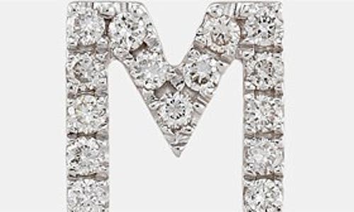 Bony Levy Single Initial Earring In White Gold/m
