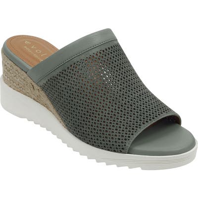 Evolve Zooey Wedge Slide Sandal- Green