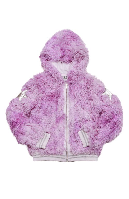 Shop Mia New York Kids' Shag Jacket In Purple