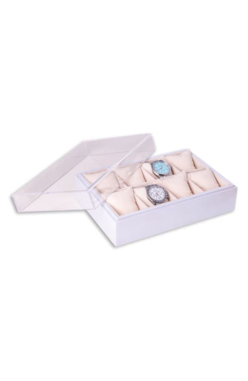 Bey-berk Watch Storage Case In White