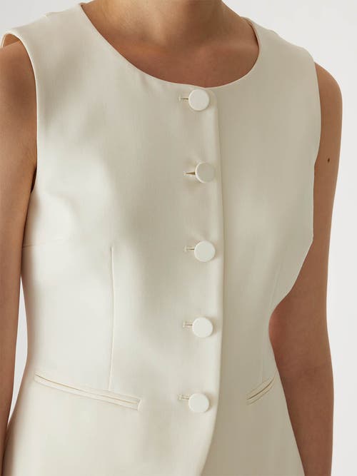 REBECCA TAYLOR REBECCA TAYLOR REFINED SUITING BUTTON FRONT VEST