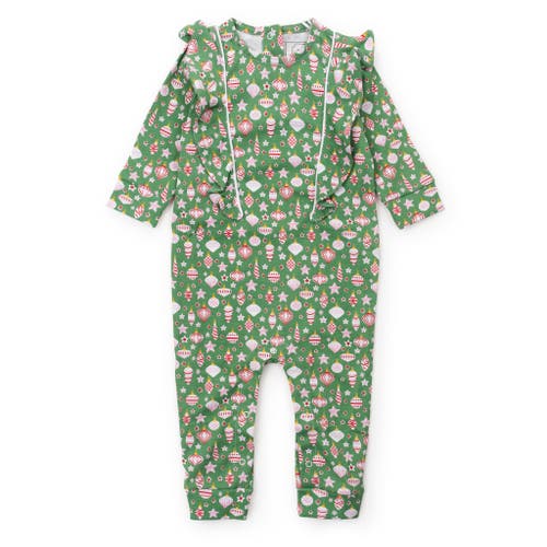 Shop Lila And Hayes Evelyn Girls' Romper In Retro Ornaments