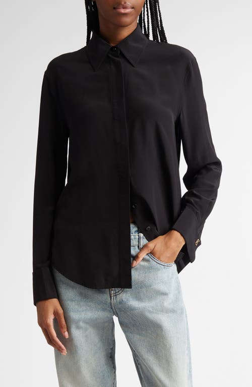 Proenza Schouler Arabella Silk Button-up Shirt In Black