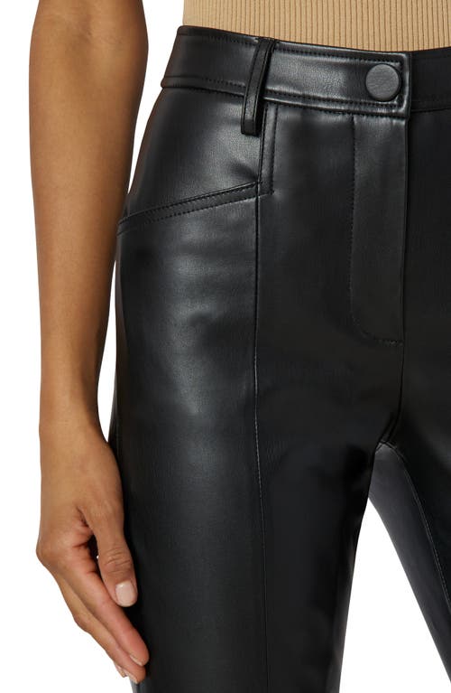 Shop Milly Rue Faux Leather Pants In Black