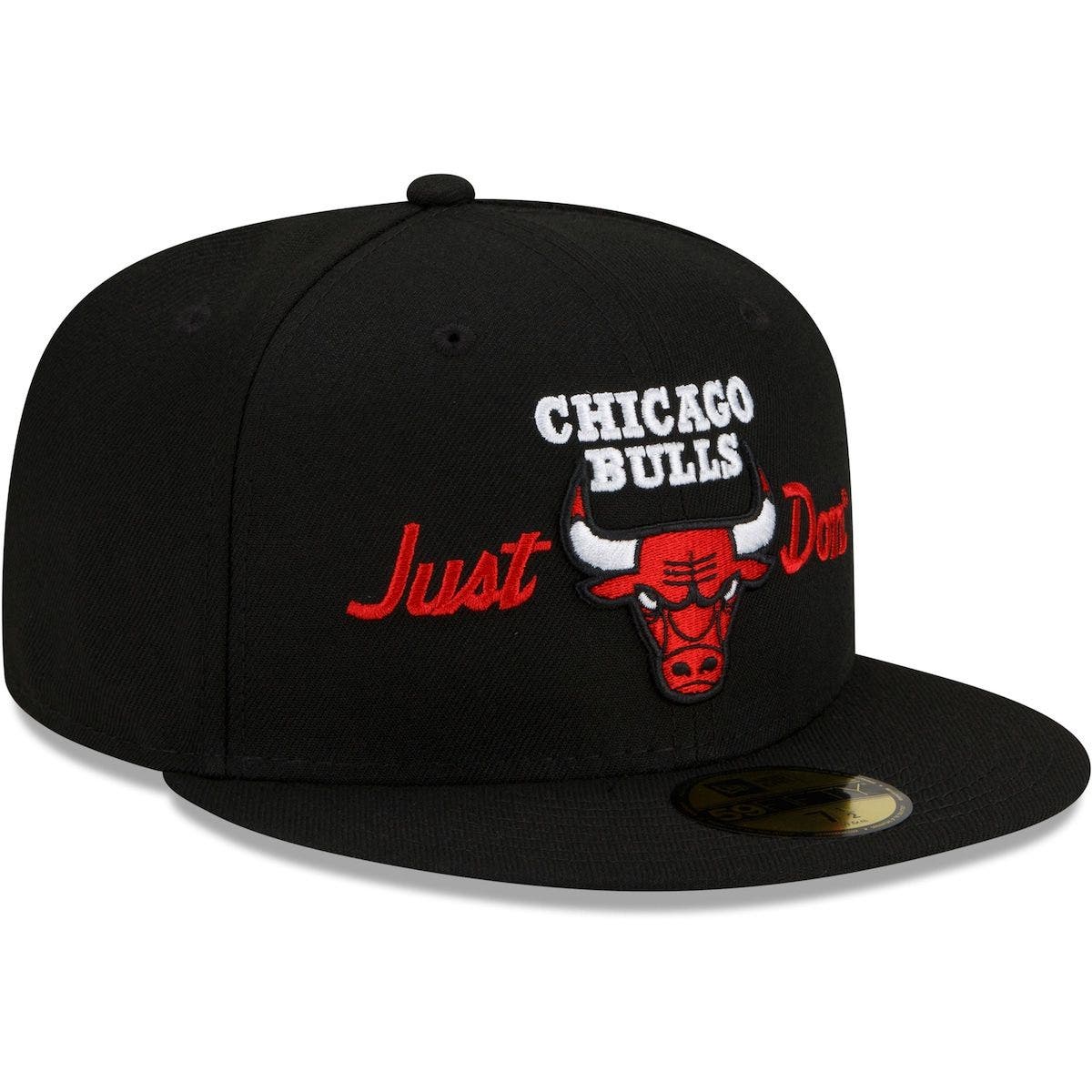 black chicago bulls cap