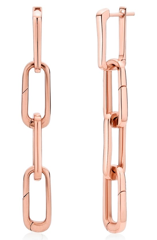 Monica Vinader Alta Capture Cocktail Earrings In Rose Gold