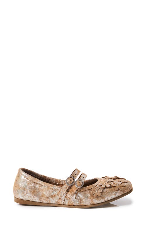 Free People Mimosa Mary Jane Flat In Champagne Metallic