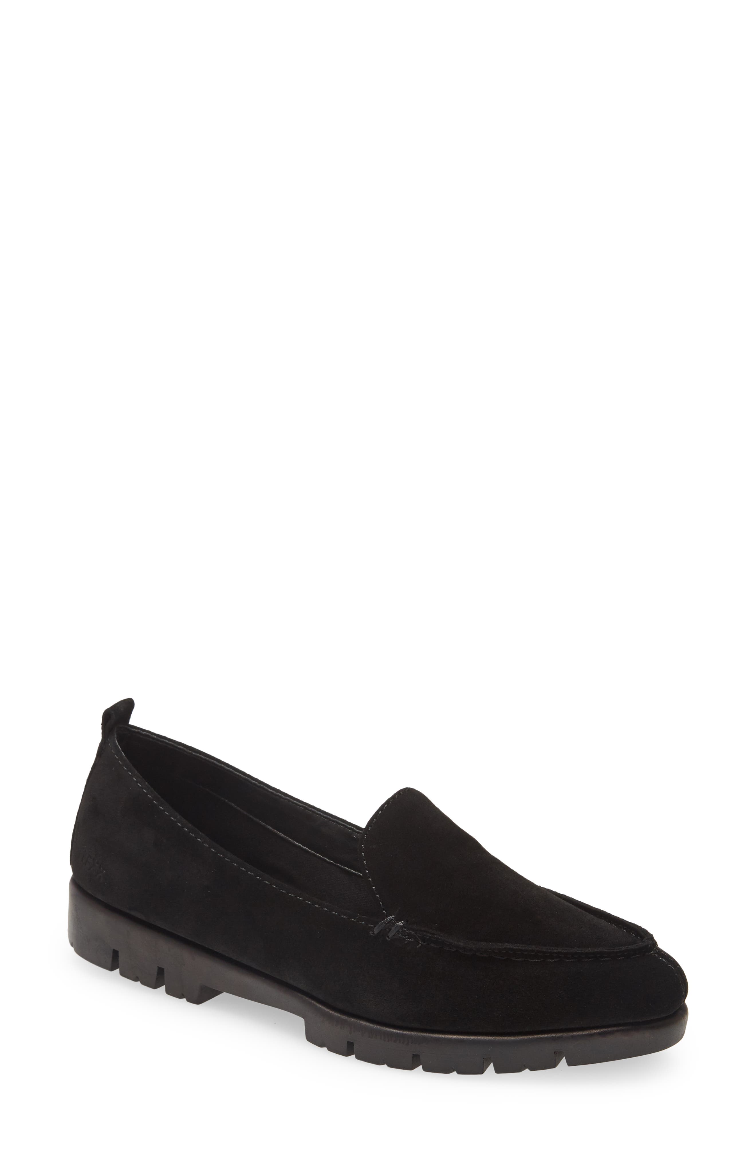 black suede loafers womens