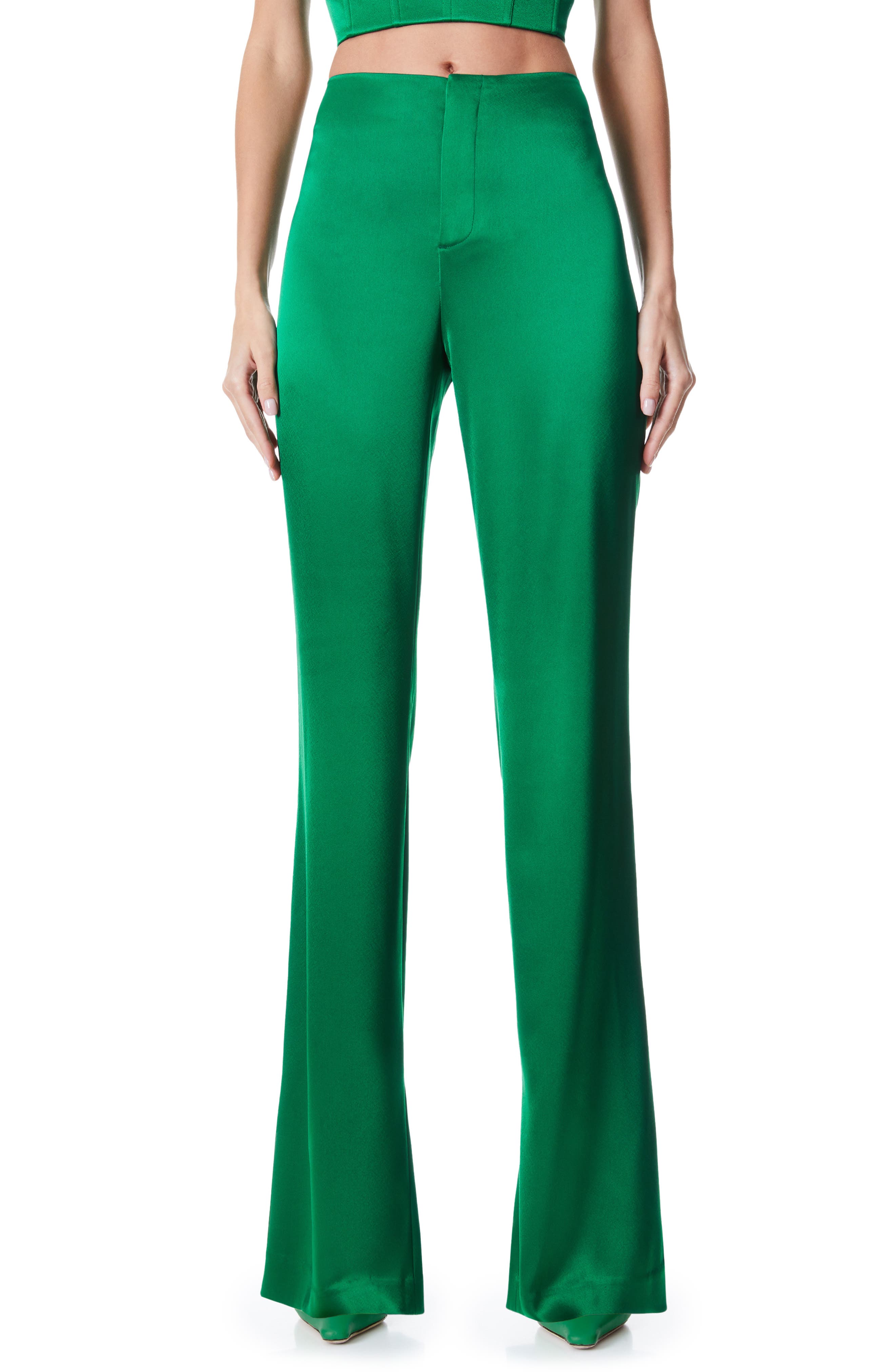 alice and olivia green pants