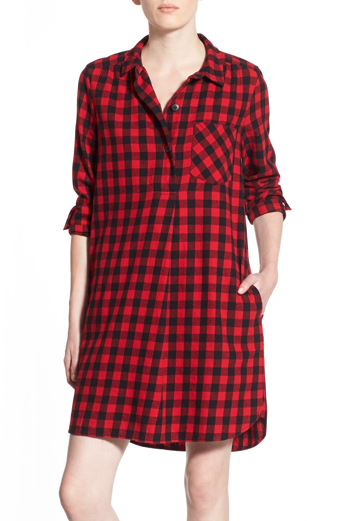 flannel shirt dress