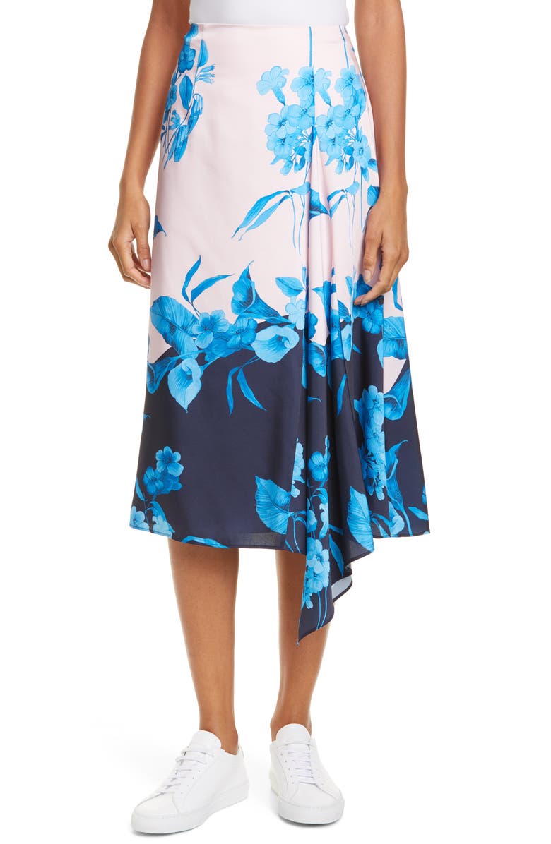 Ted Baker London Nemea Fantasia Floral Asymmetrical Skirt Nordstrom