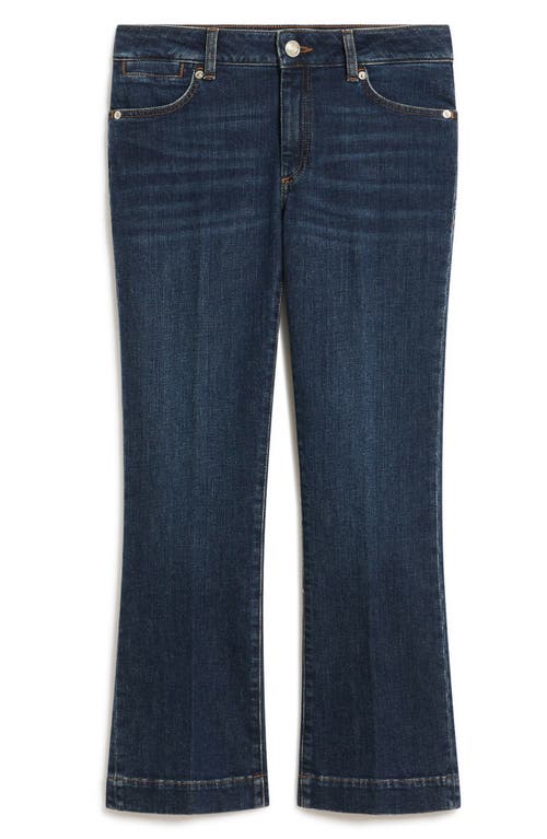 Shop Sportmax Ankle Mini Flare Jeans In Midnight Blue