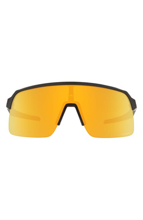 Shop Oakley Sutro Lite 139mm Prizm™ Wrap Shield Sunglasses In Matte Carbon/prizm 24k