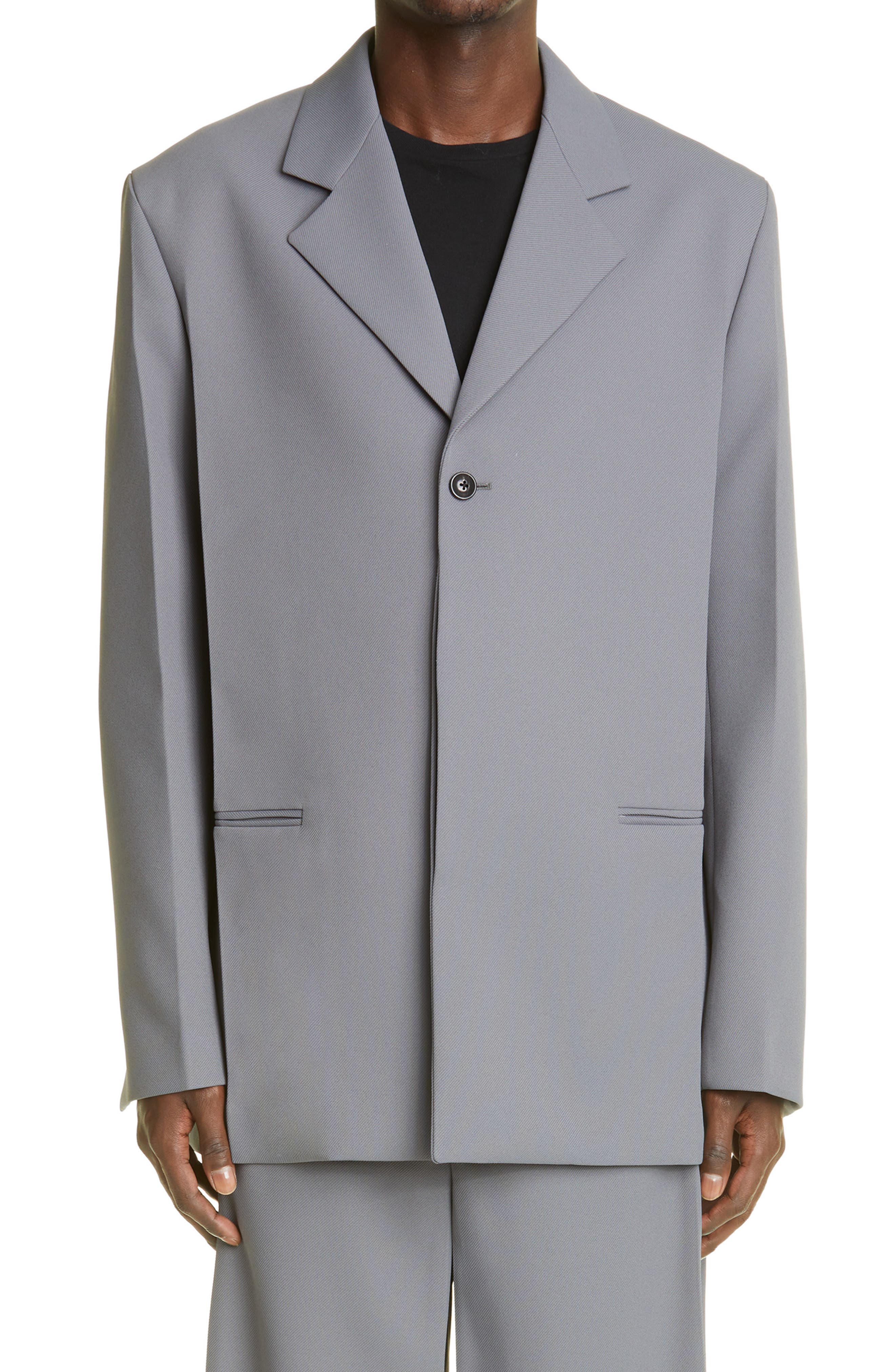 Off-White Crease Single Button Jacket in Castlerock at Nordstrom, Size 40 Us