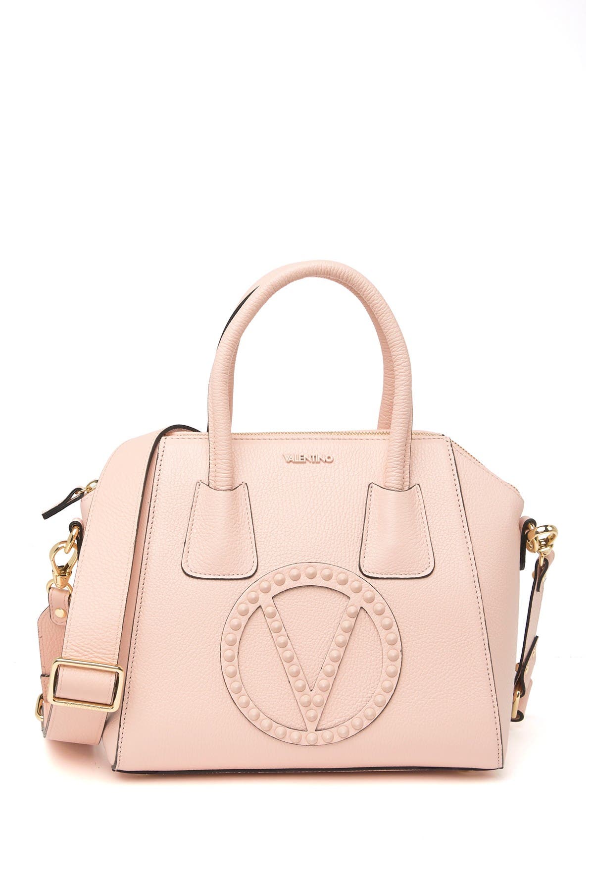 valentino minimi studded leather tote